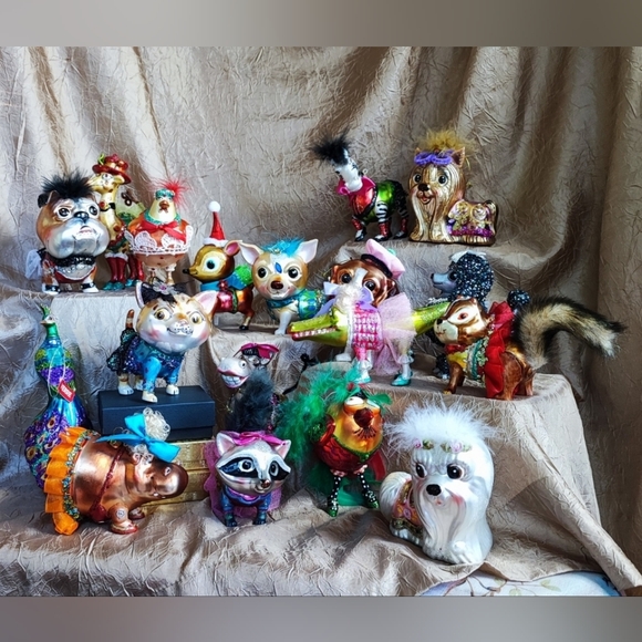 BestPysanky Beagle Puppy Dog Beret Glass Vintage Christmas Ornament - Picture 6 of 6